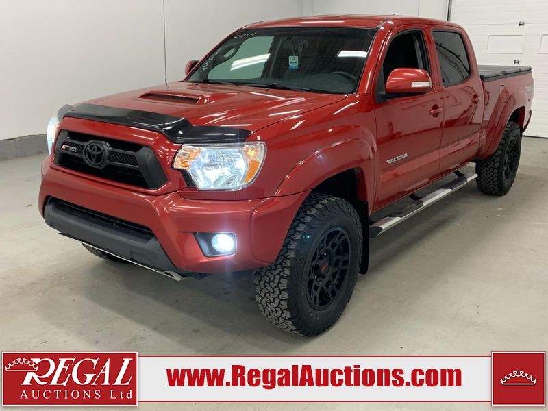 Red 2014 Toyota Tacoma Double Cab SB V6 4WD Pickup Truck Four-Wheel Drive