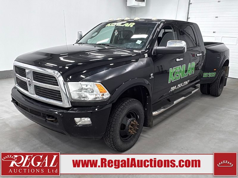 Black 2012 RAM 3500 Laramie Limited Mega Cab DRW 4WD Pickup Truck Four-Wheel Drive Automatic
