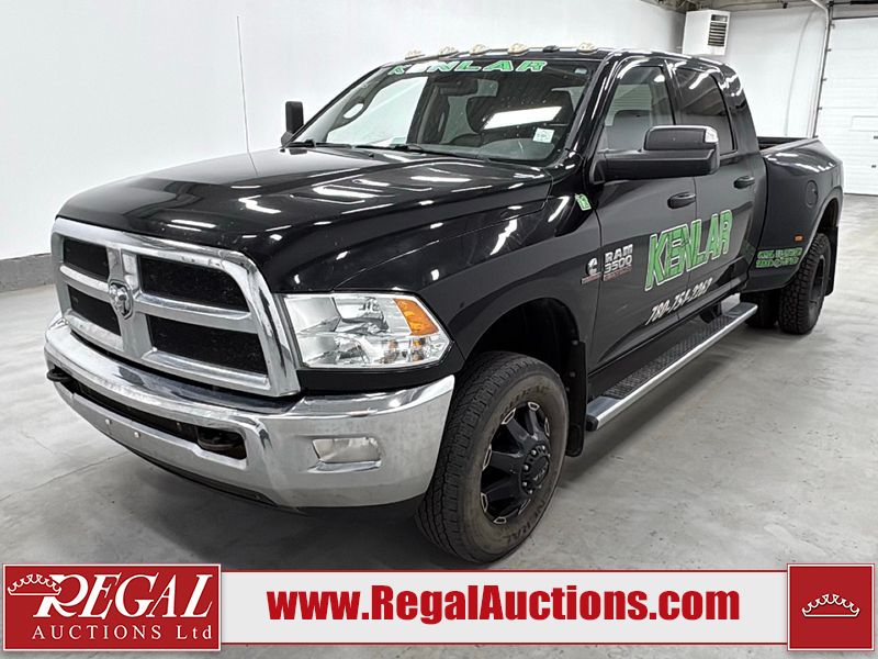 Black 2015 RAM 3500 SLT Mega Cab DRW 4WD Pickup Truck Four-Wheel Drive Automatic